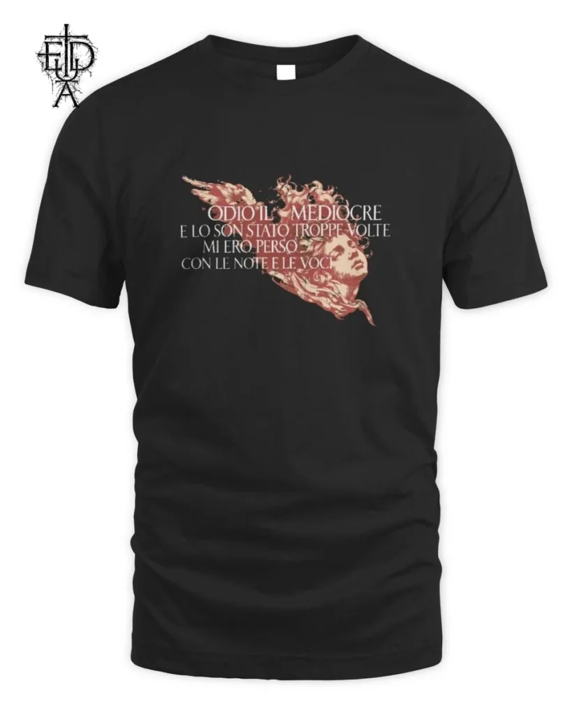Maglietta Tedua Citazione Odio Il Mediocre Unisex Standard T-Shirt