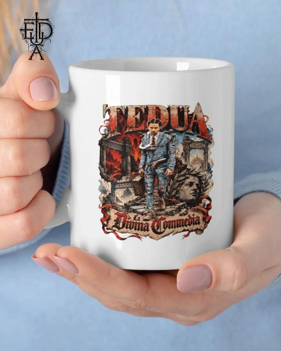 Tazza Tedua Divina Commedia: Tazza Uomo Elegante 1 Tedua Ceramic Coffee Mug Gift
